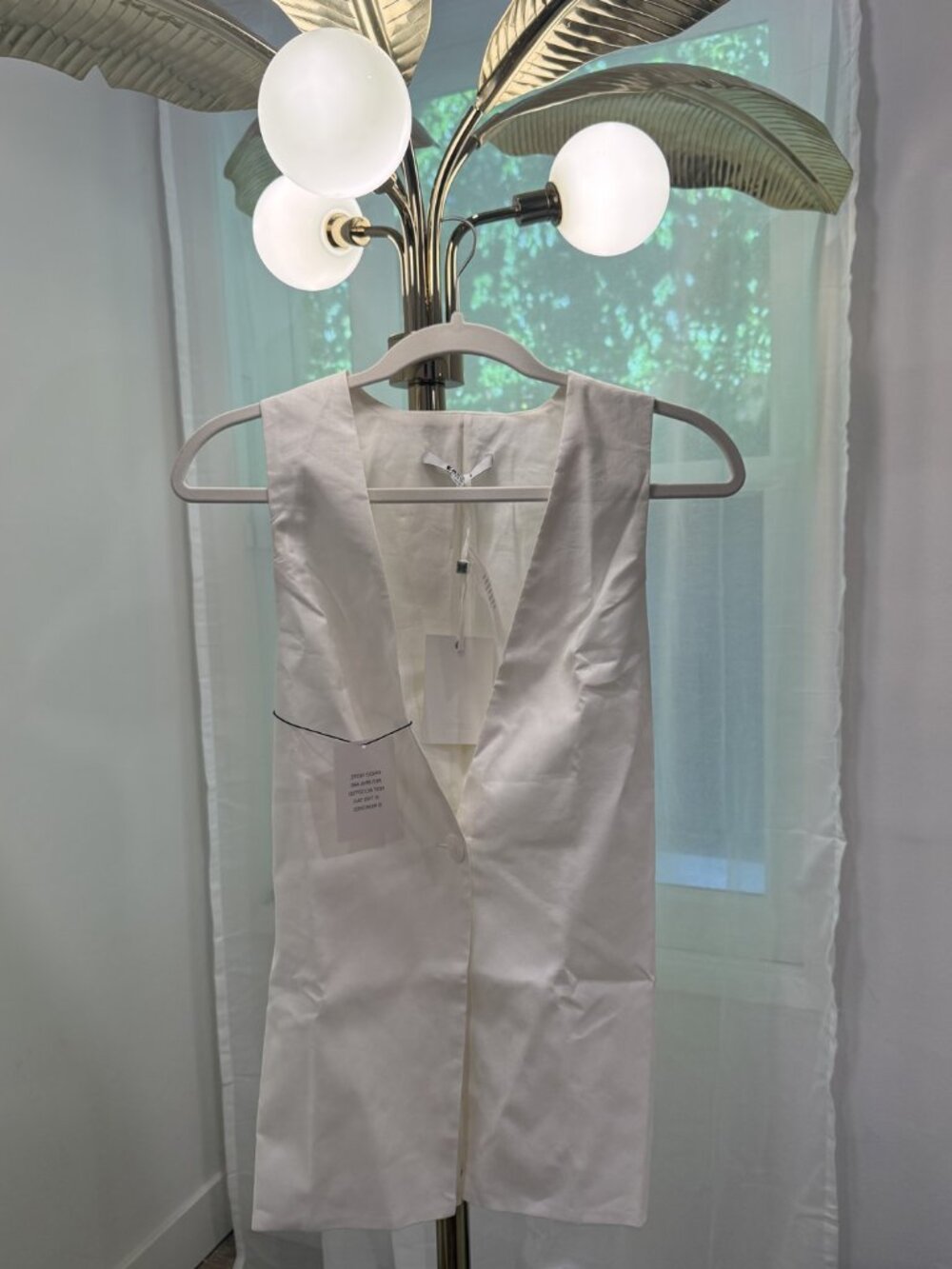 EAVES White Linen Vest
